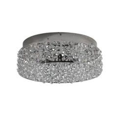 Lucande LED-Deckenleuchte Felias, chromfarben, Glas, Ø 35 cm