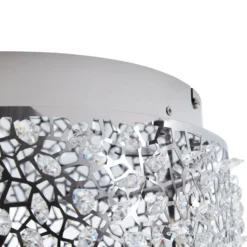 Lucande LED-Deckenleuchte Felias, chromfarben, Glas, Ø 35 cm