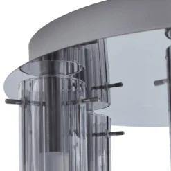 Lucande LED-Deckenleuchte Korvitha, 7-flammig, grau, Glas