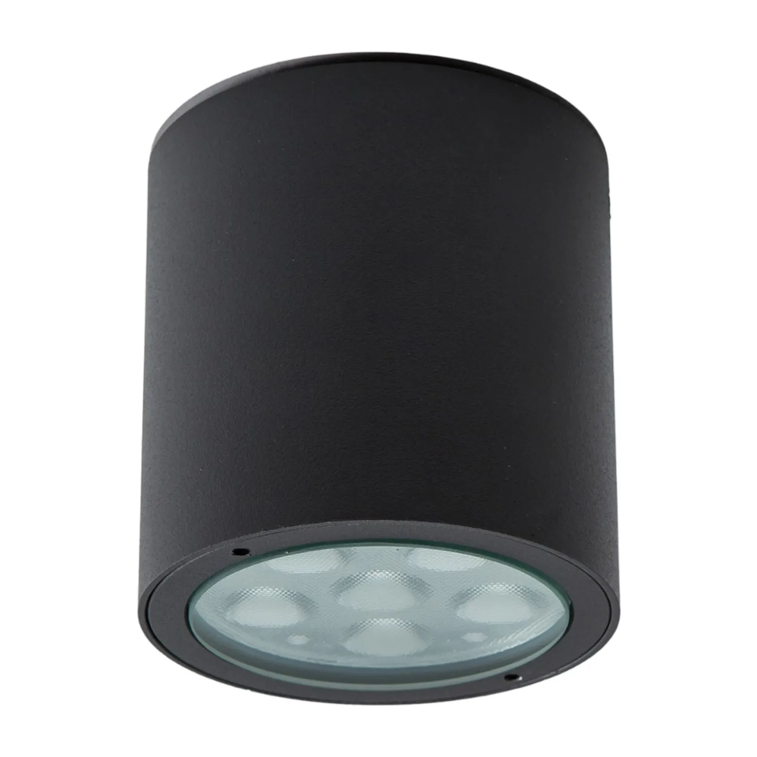 Lucande LED-Deckenleuchte Meret, rund, anthrazit, Metall