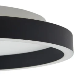 Lucande LED-Deckenleuchte Rotundo, Ø 40 cm, schwarz, dimmbar