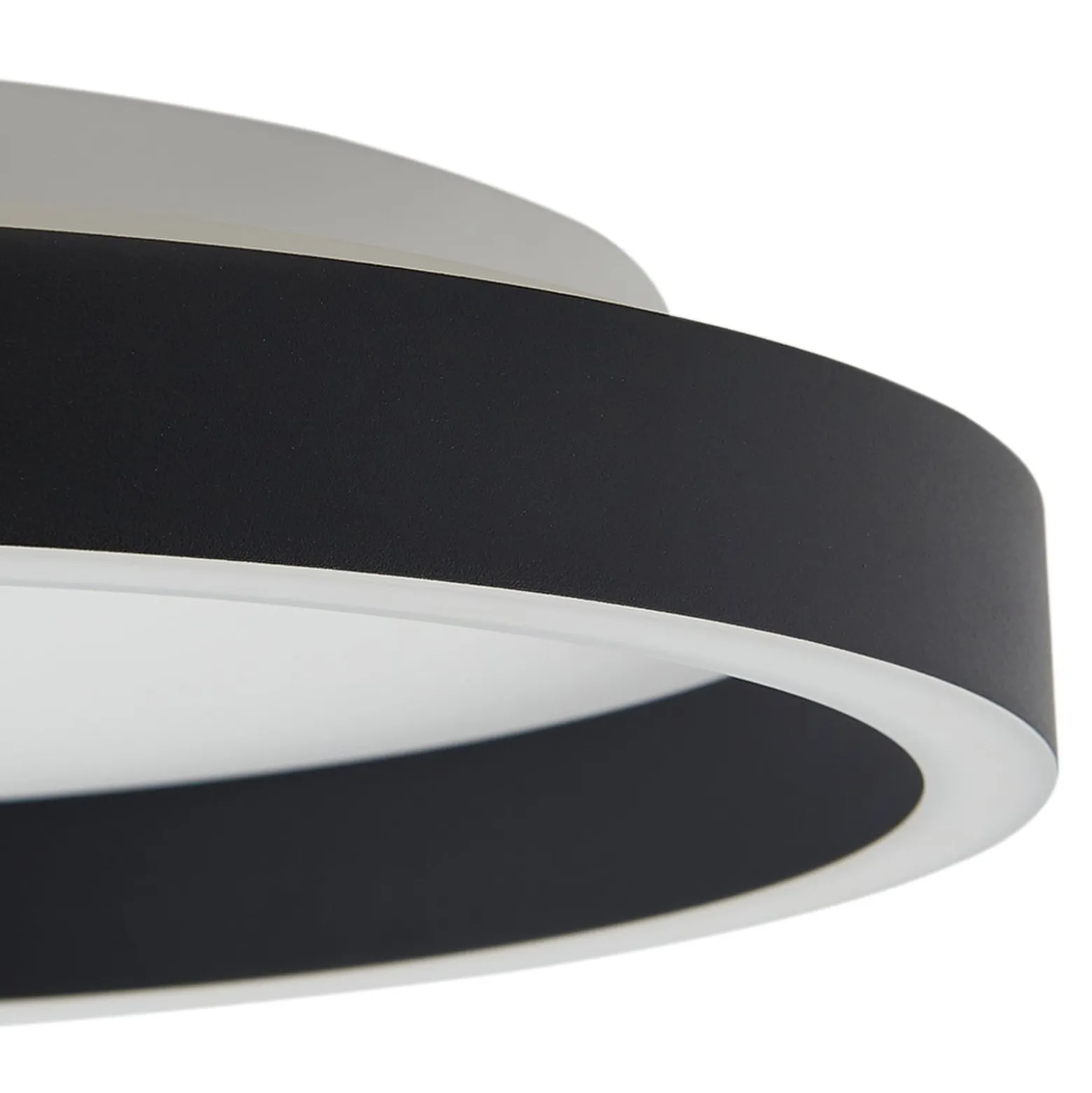Lucande LED-Deckenleuchte Rotundo, Ø 40 cm, schwarz, dimmbar