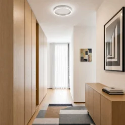 Lucande LED-Deckenleuchte Rotundo, Ø 40 cm, alu, dimmbar