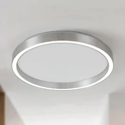 Lucande LED-Deckenleuchte Rotundo, Ø 40 cm, alu, dimmbar