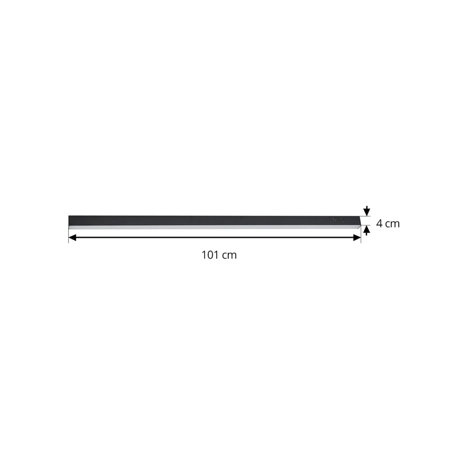 Lucande LED-Deckenleuchte Teniona, 101 cm, schwarz, Alu