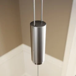 Lucande LED-Hängelampe Arnik, 120 cm, nickelfarben, dimmbar