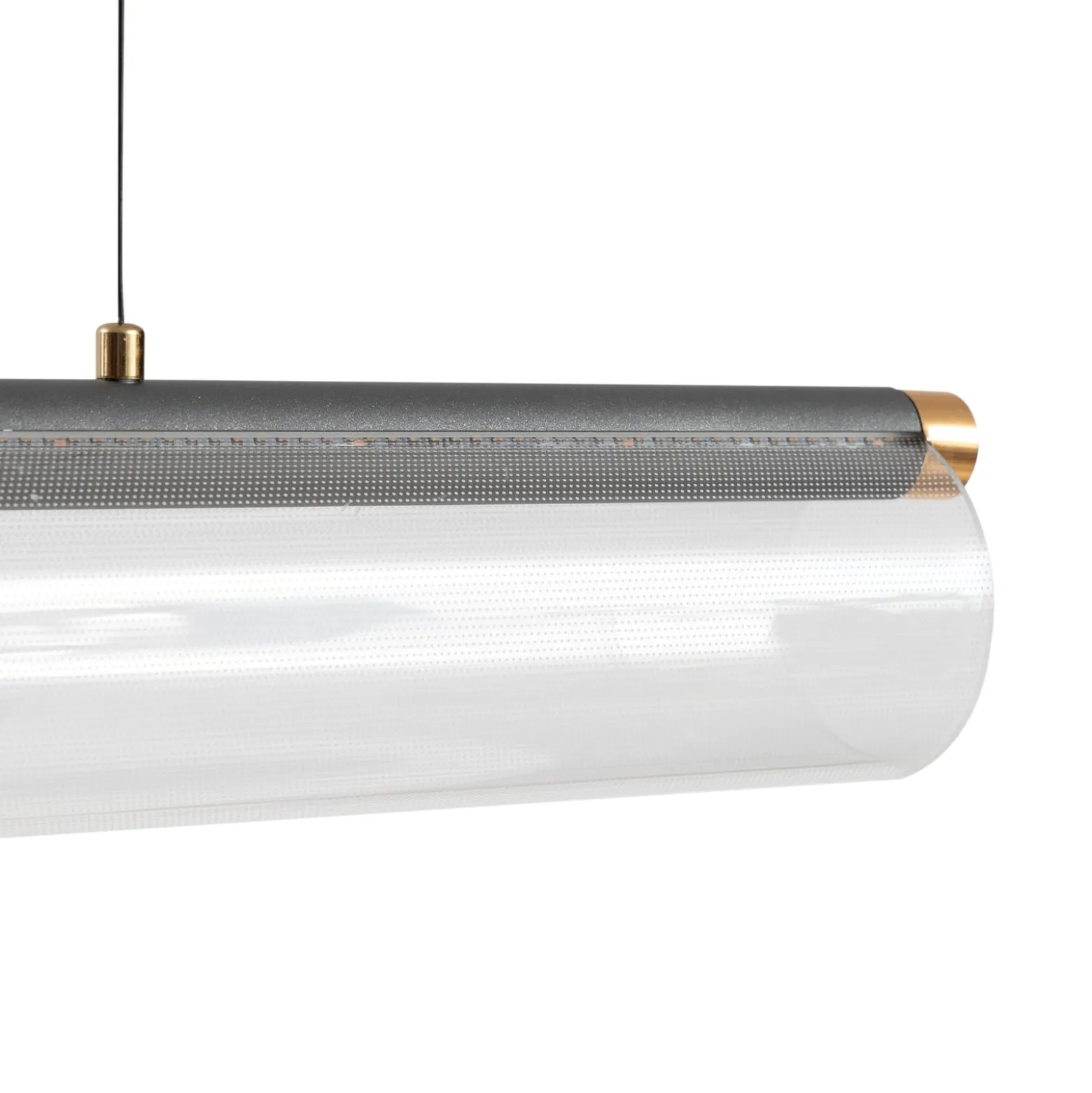 Lucande LED-Hängeleuchte Alania, transparent, Metall, 86,5cm