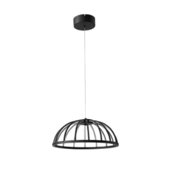 Lucande LED-Hängeleuchte Attea, schwarz, Ø 40 cm, Aluminium