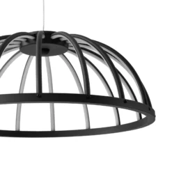 Lucande LED-Hängeleuchte Attea, schwarz, Ø 40 cm, Aluminium