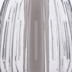 Lucande LED-Hängeleuchte Fedra, Glas, grau/weiß, Ø 17 cm