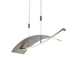 Lucande LED-Hängeleuchte Marija, 91 cm, silber, dimmbar