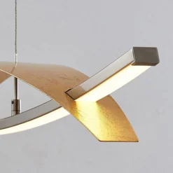 Lucande LED-Hängeleuchte Marija, 91 cm, goldfarben, dimmbar