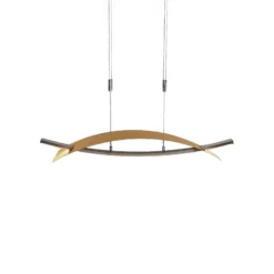 Lucande LED-Hängeleuchte Marija, 91 cm, goldfarben, dimmbar