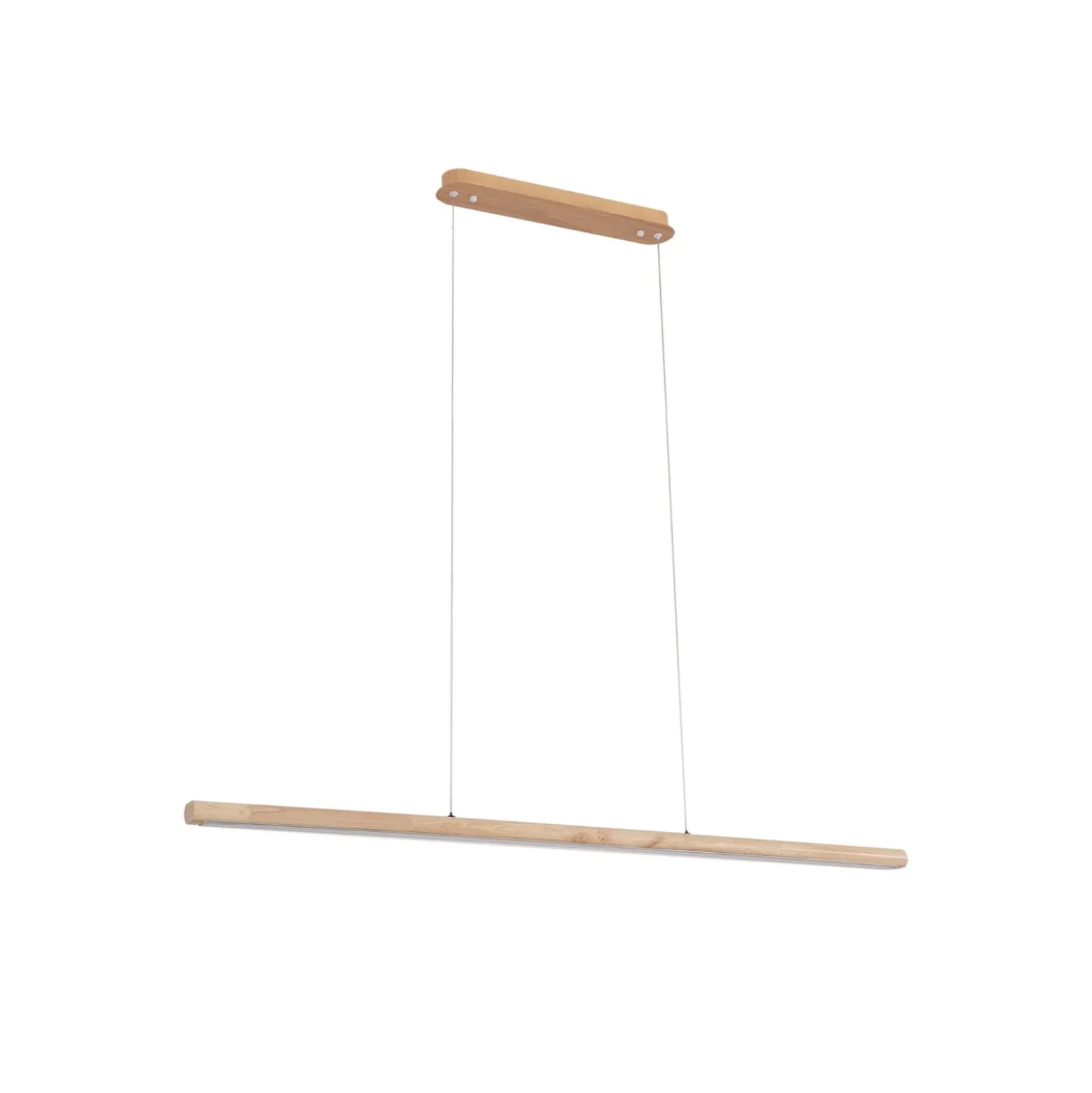 Lucande LED-Hängeleuchte Maruta, Holz, Balken, 120 cm, 3000K