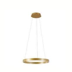 Lucande LED-Hängeleuchte Yonam, Ø 60 cm, 1-flg., gold, CCT