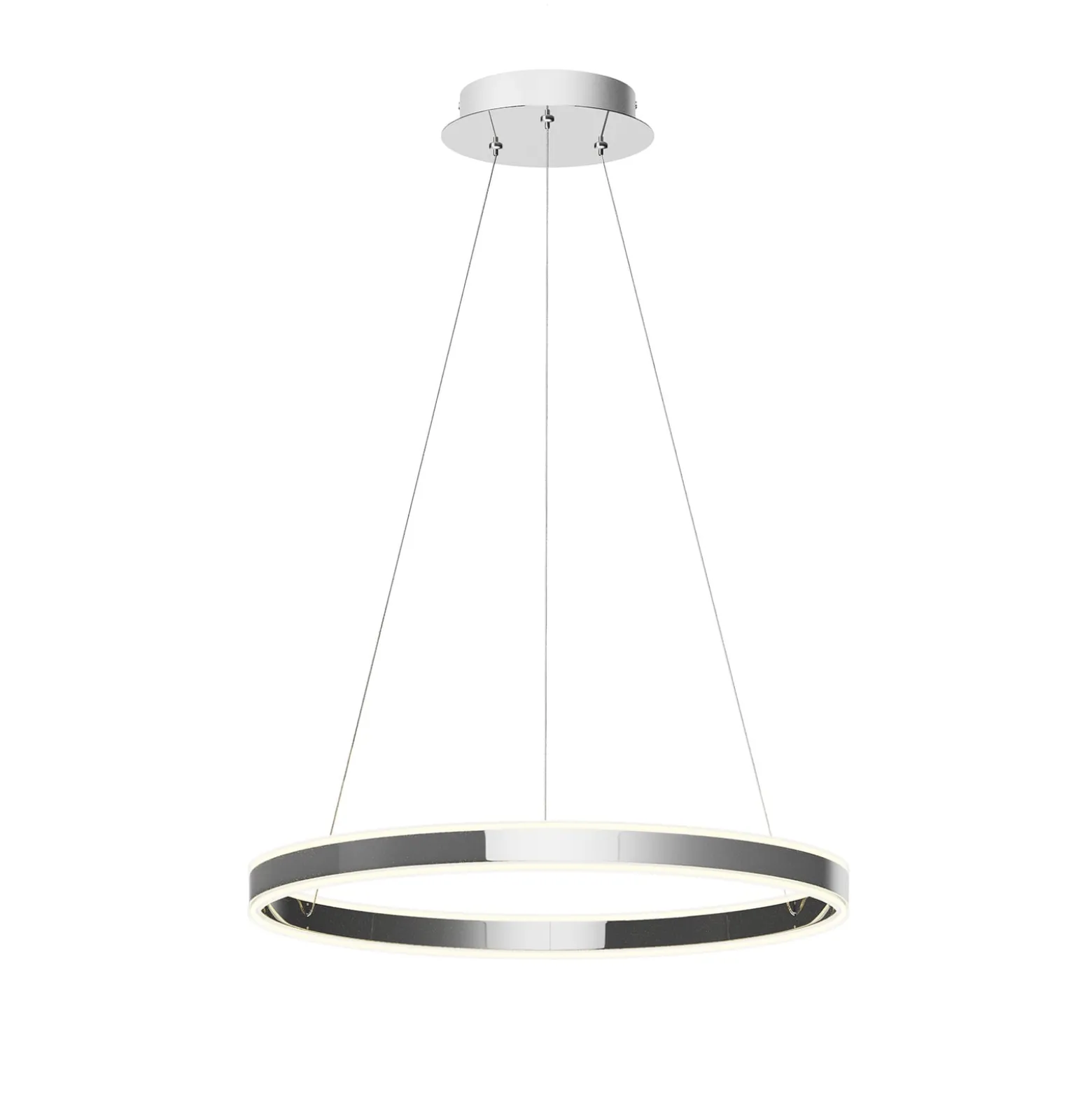 Lucande LED-Pendelleuchte Lyani, Ø 60 cm, chrom, dimmbar