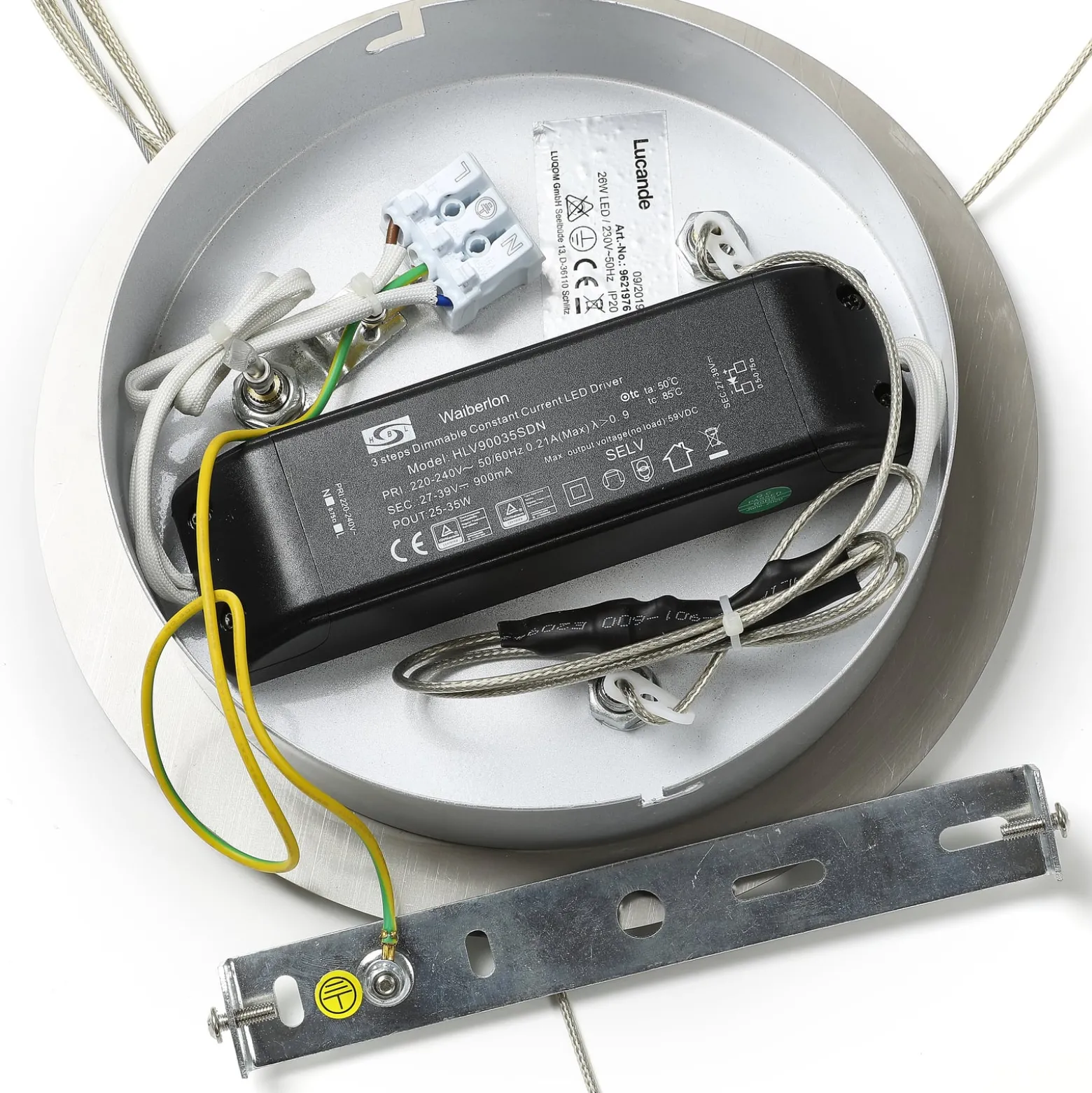 Lucande LED-Pendelleuchte Lyani, Ø 60 cm, chrom, dimmbar