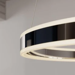 Lucande LED-Pendelleuchte Lyani, Ø 50 cm, chrom, dimmbar