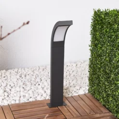Lucande LED-Pollerleuchte Juvia, 60 cm, anthrazit, IP54