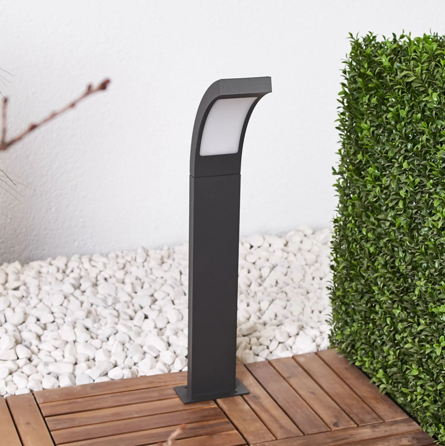 Lucande LED-Pollerleuchte Juvia, 60 cm, anthrazit, IP54