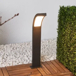 Lucande LED-Pollerleuchte Juvia, 60 cm, anthrazit, IP54