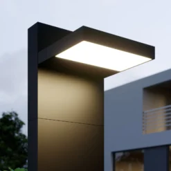 Lucande LED-Pollerleuchte Silvan, 65 cm, anthrazit, Metall