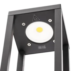 Lucande LED-Sockellampe Carlota, 50 cm, anthrazit, Aluminium