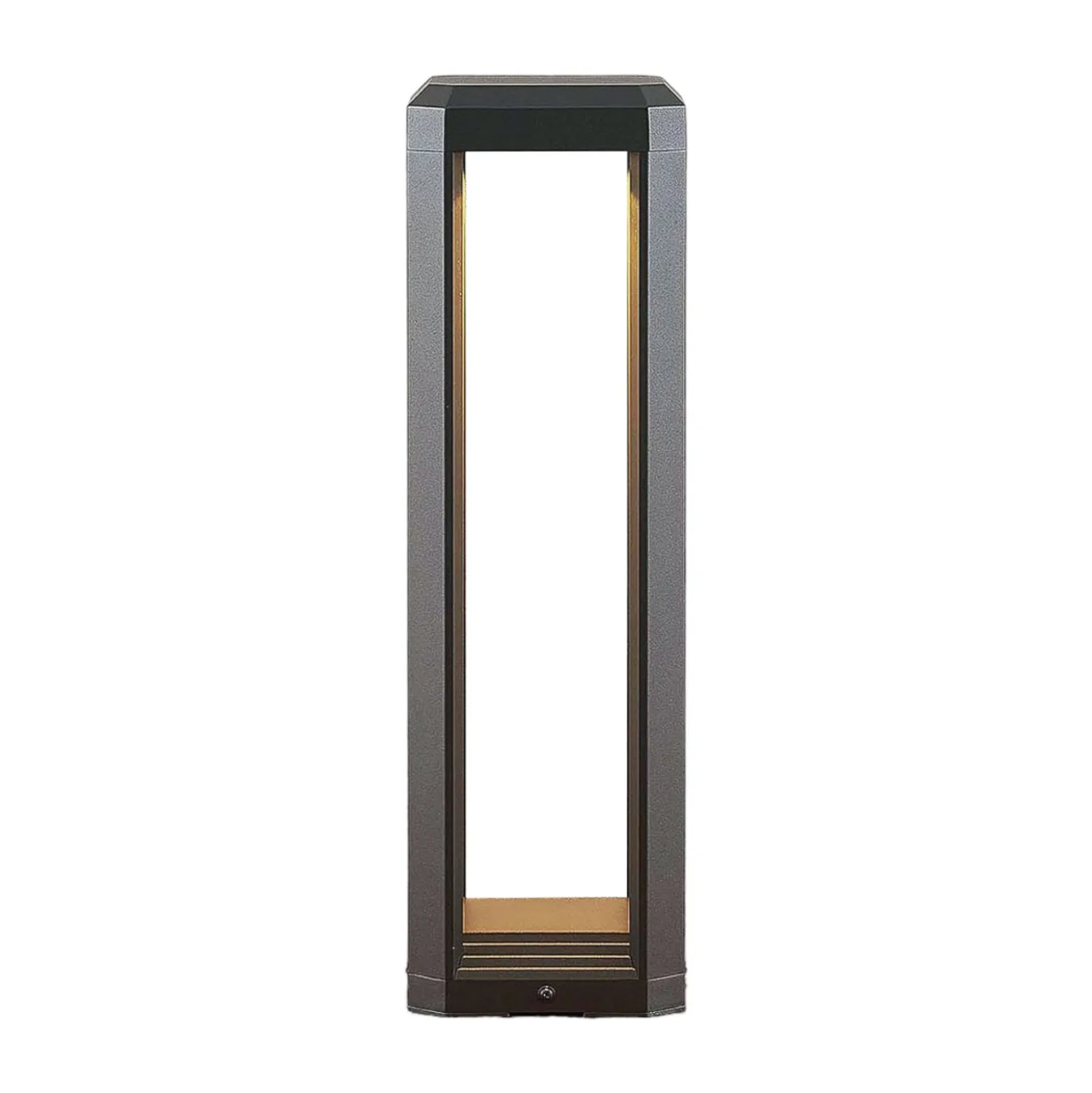 Lucande LED-Sockellampe Fery, anthrazit, Metall, 50cm, IP65