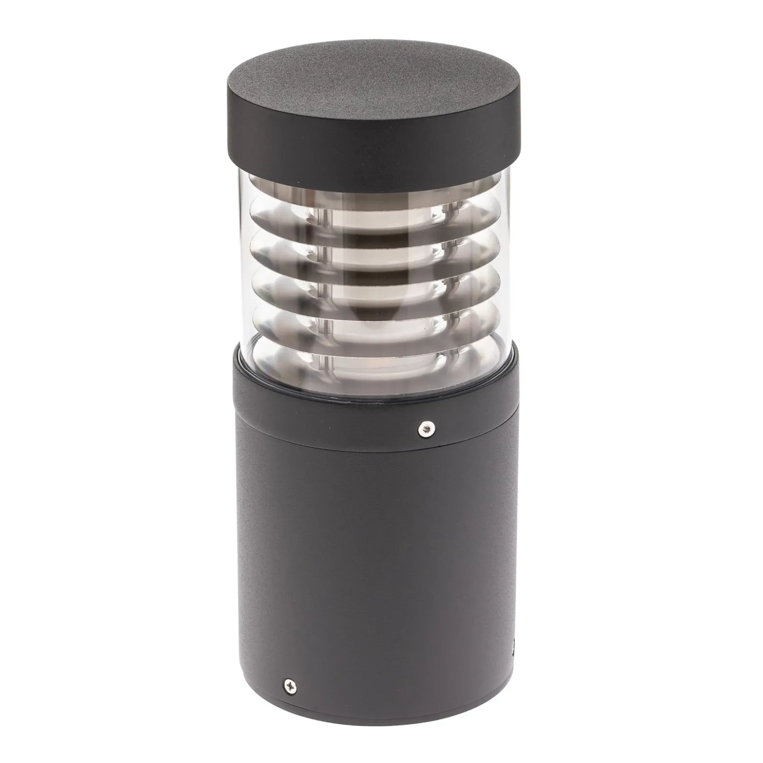 Lucande LED-Sockellampe Lucius, 27cm, anthrazit, IP54
