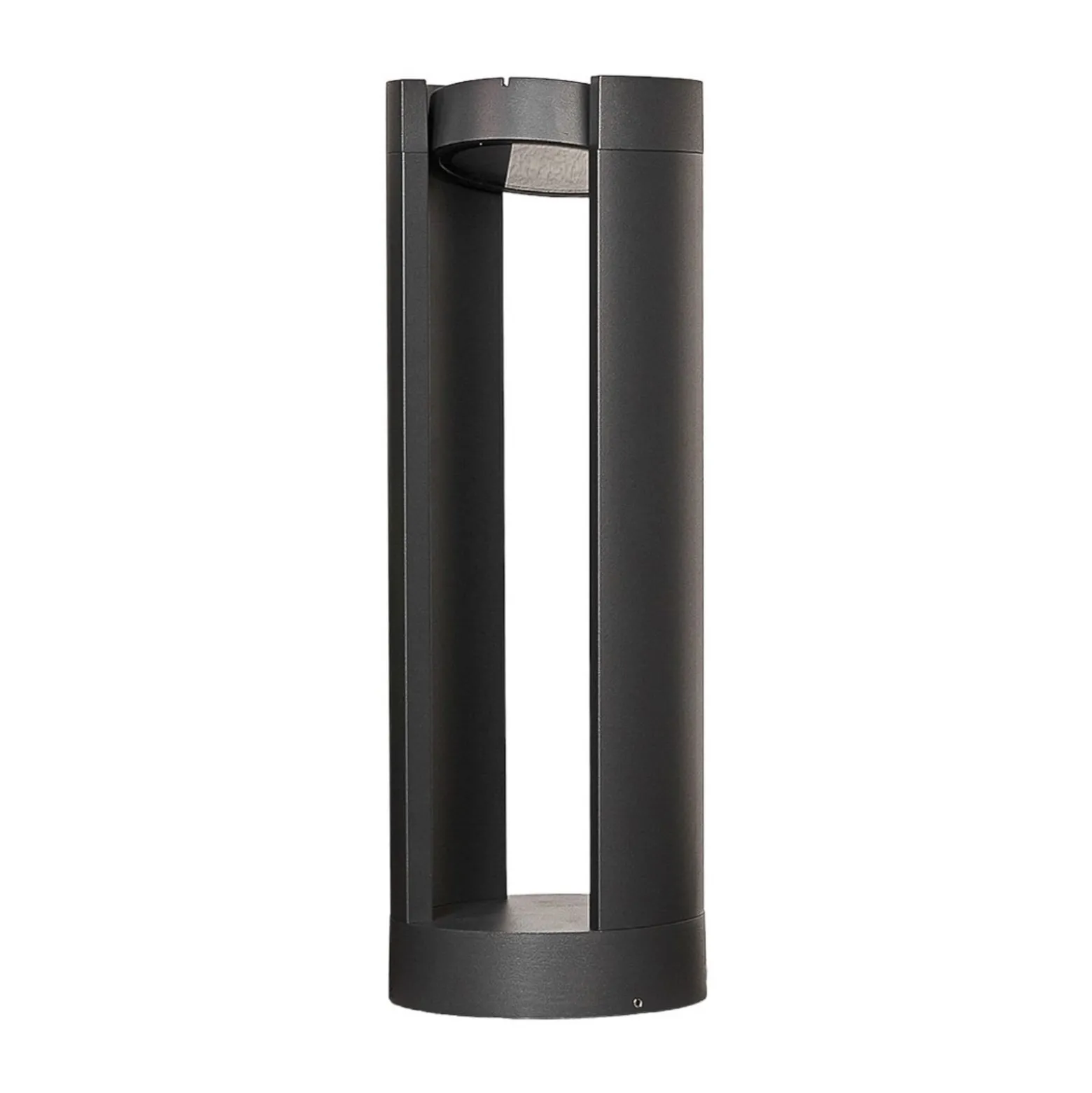 Lucande LED-Sockelleuchte Dylen, grau, Metall, 50cm, IP65