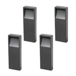 Lucande LED-Sockelleuchte Leya, 4er, 35cm, anthrazit, IP54