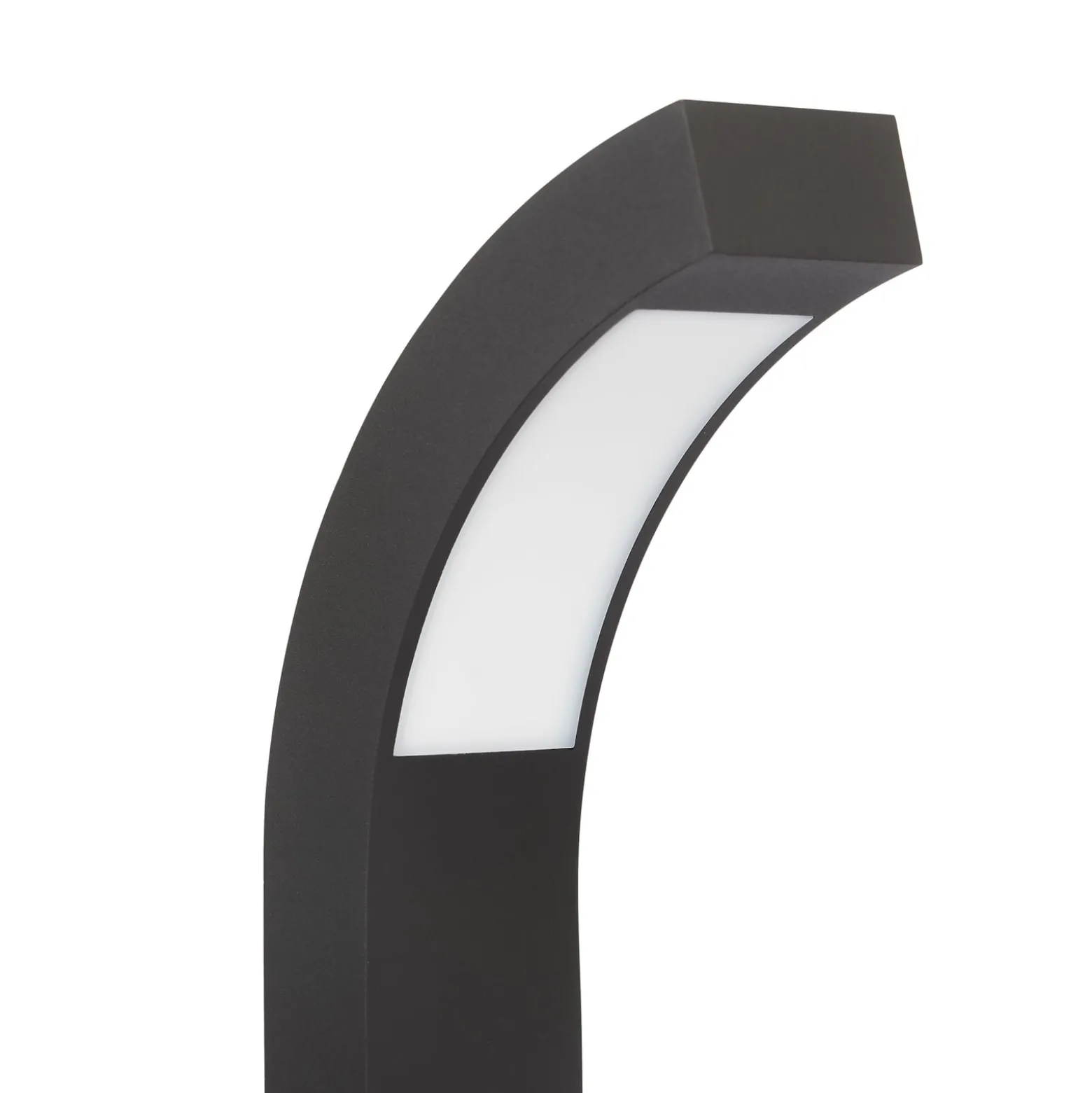 Lucande LED-Sockelleuchte Lennik, 40 cm, anthrazit, Metall