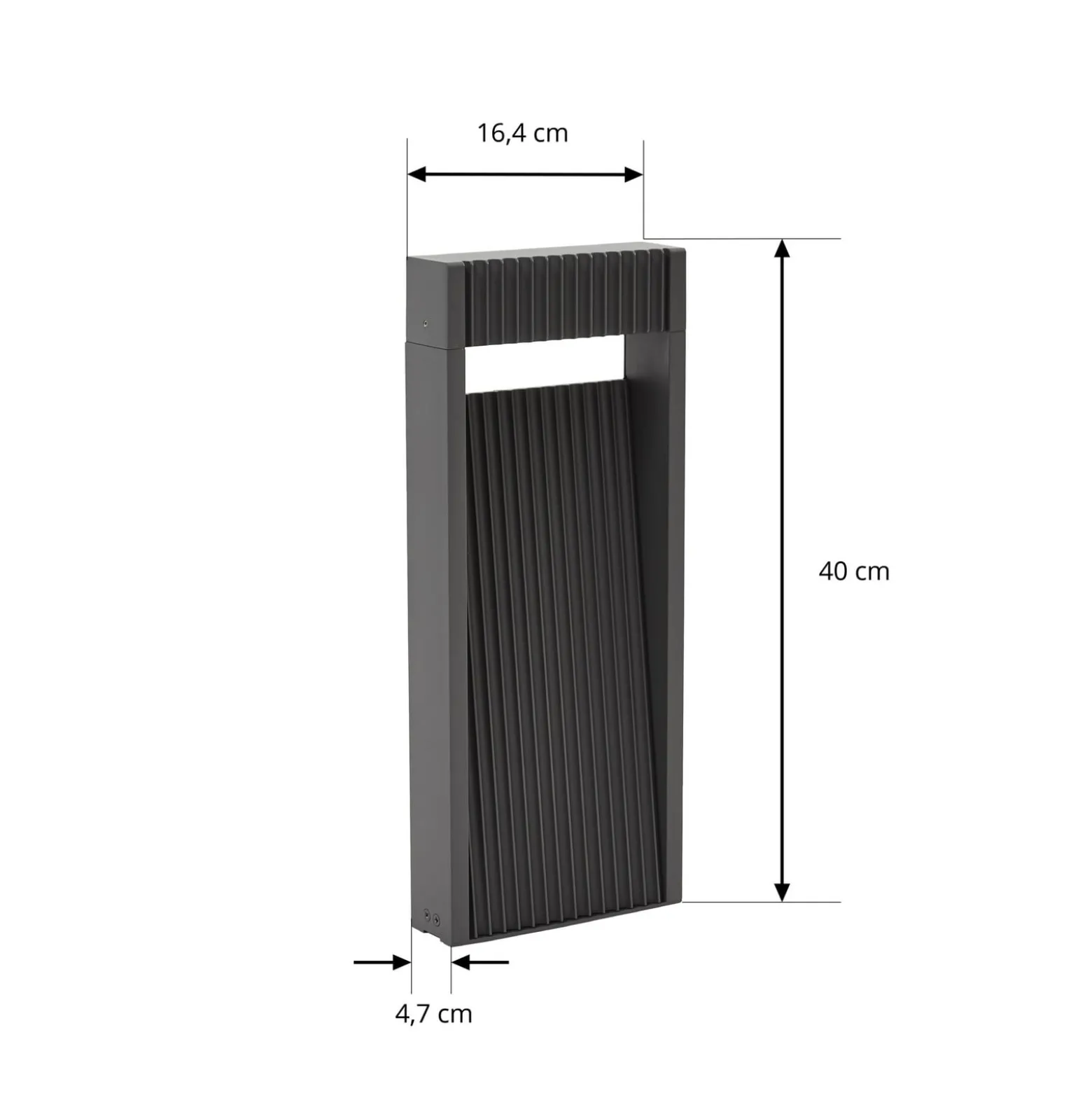 Lucande LED-Sockelleuchte Tavion, 40 cm, anthrazit, IP65