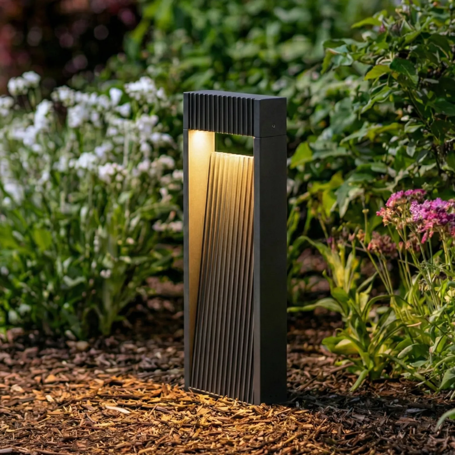 Lucande LED-Sockelleuchte Tavion, 40 cm, anthrazit, IP65