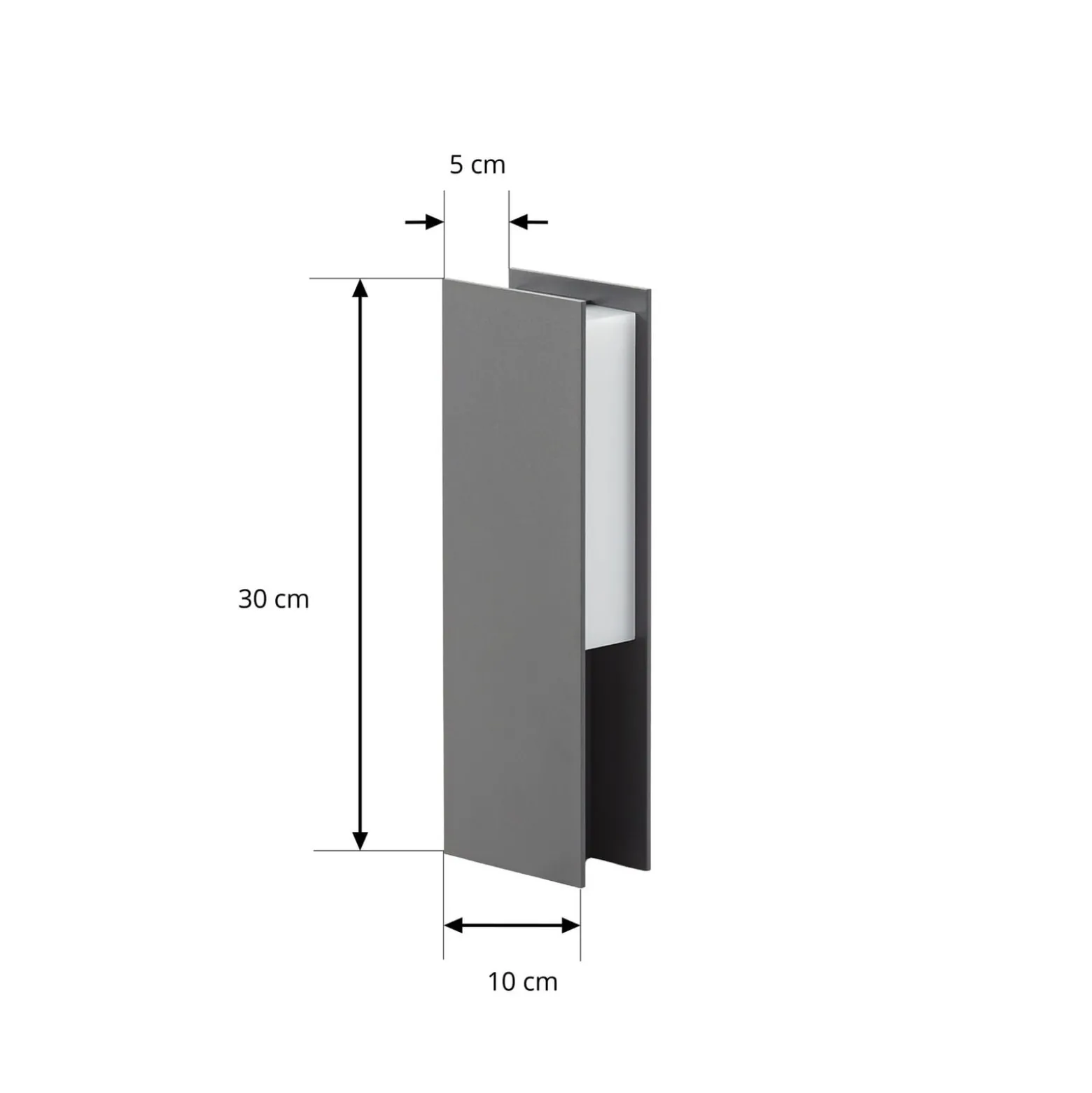 Lucande LED-Sockelleuchte Teerk, Höhe 30 cm, anthrazit, IP65