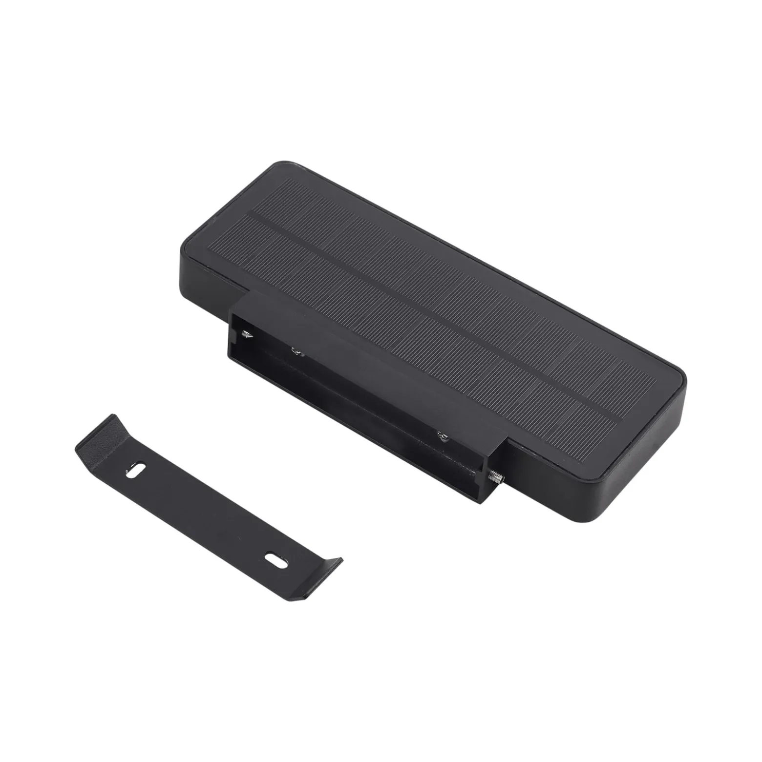 Lucande LED-Solar-Wandleuchte Tavon, eckig, schwarz, Sensor