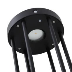 Lucande LED-Solar-Wegelampe Evelis, schwarz, Alu, Sensor