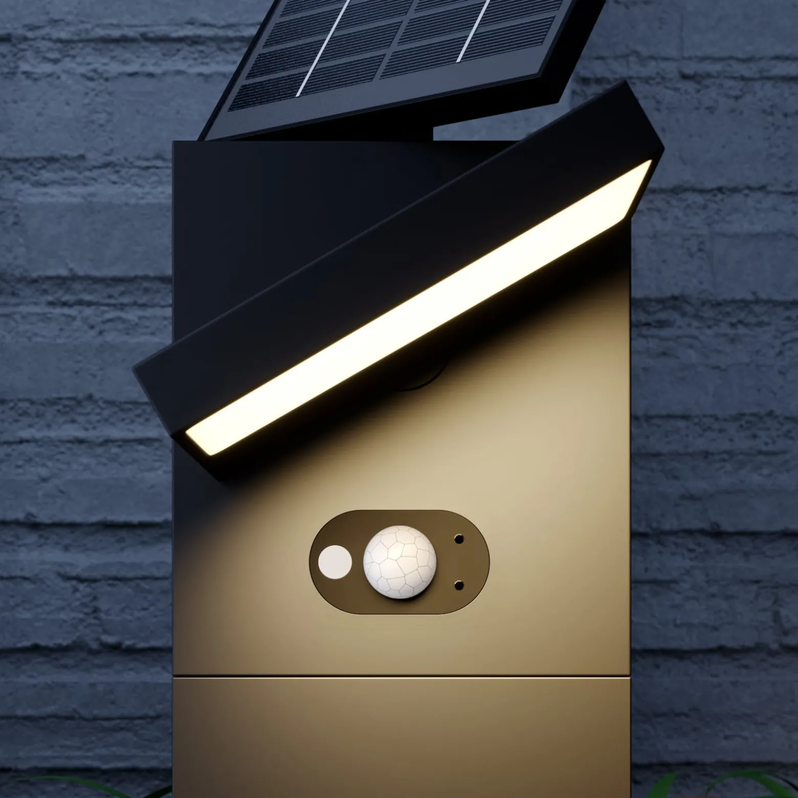 Lucande LED-Solarwegelampe Silvan, 60 cm, Sensor, anthrazit