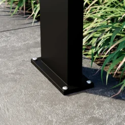 Lucande LED-Solarwegelampe Silvan, 60 cm, Sensor, anthrazit