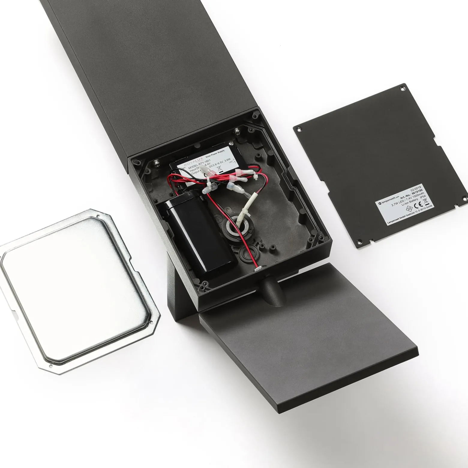 Lucande LED-Solarwegelampe Silvan, 60 cm, Sensor, anthrazit