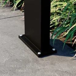 Lucande LED-Solarwegelampe Silvan, 100cm, Sensor, anthrazit
