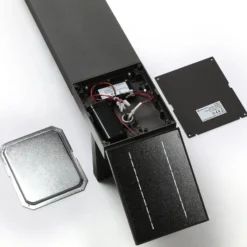Lucande LED-Solarwegelampe Silvan, 100cm, Sensor, anthrazit