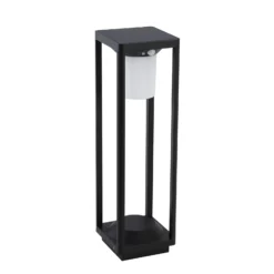 Lucande LED-Solarwegeleuchte Nilea, 50 cm, schwarz, Sensor