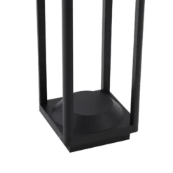 Lucande LED-Solarwegeleuchte Nilea, 50 cm, schwarz, Sensor