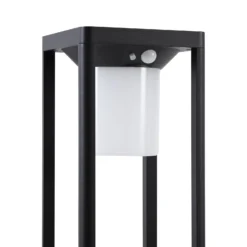 Lucande LED-Solarwegeleuchte Nilea, 50 cm, schwarz, Sensor