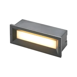 Lucande LED-Wandeinbaulampe Lachlain, anthrazit, 25 cm, IP65