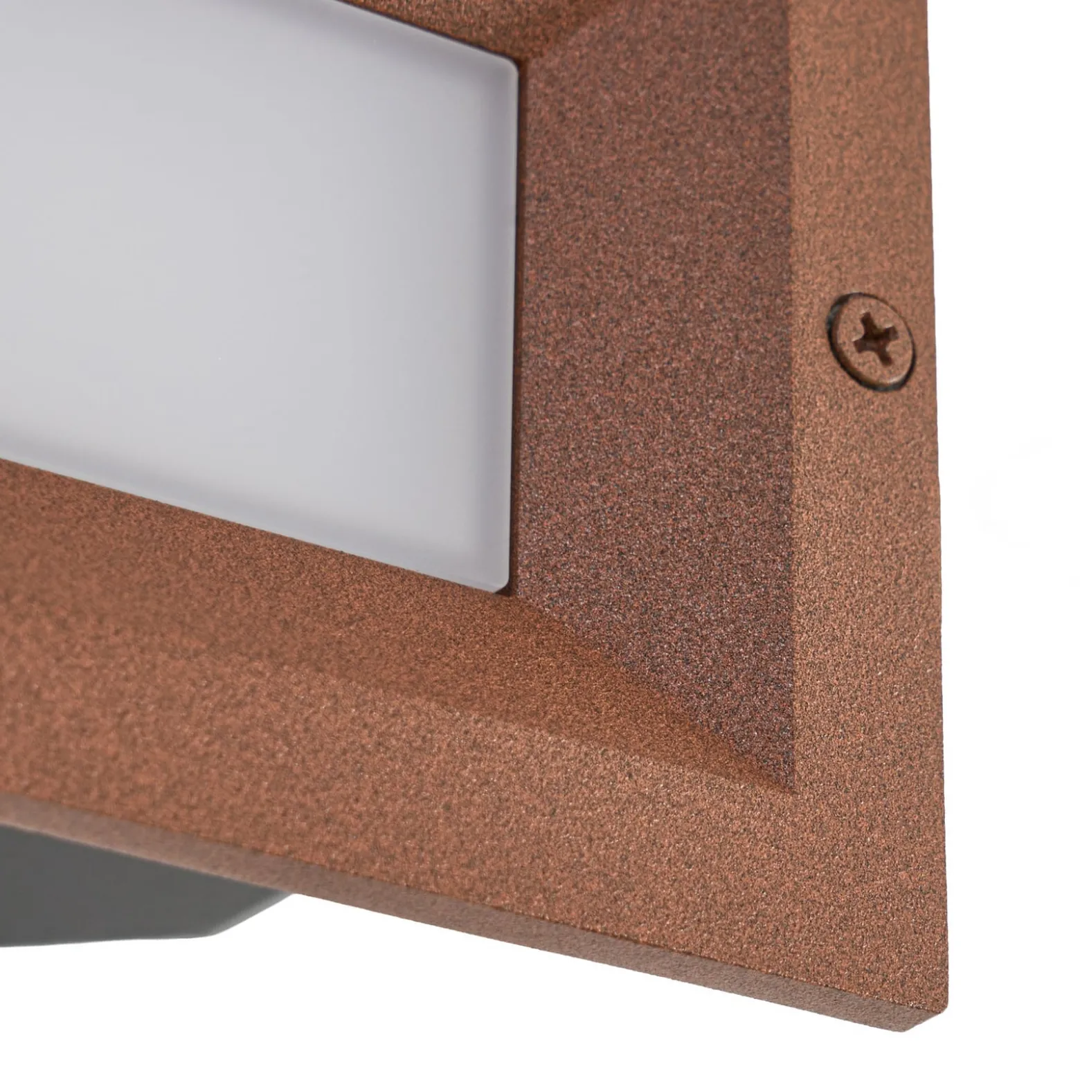 Lucande LED-Wandeinbauleuchte Lachlain, rost, 25 cm, IP65