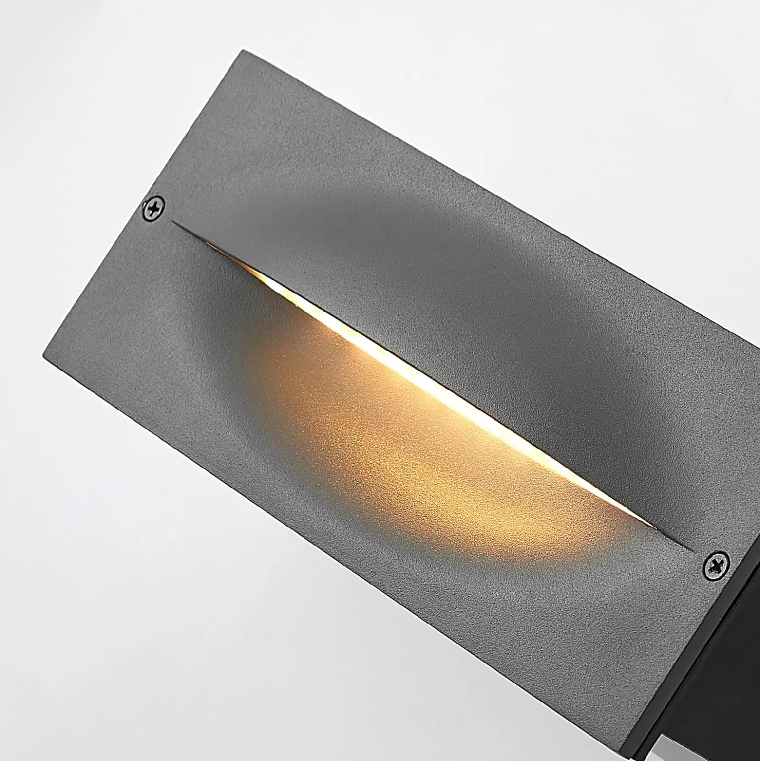 Lucande LED-Wandeinbauleuchte Zandro, 25 cm, anthrazit, IP65