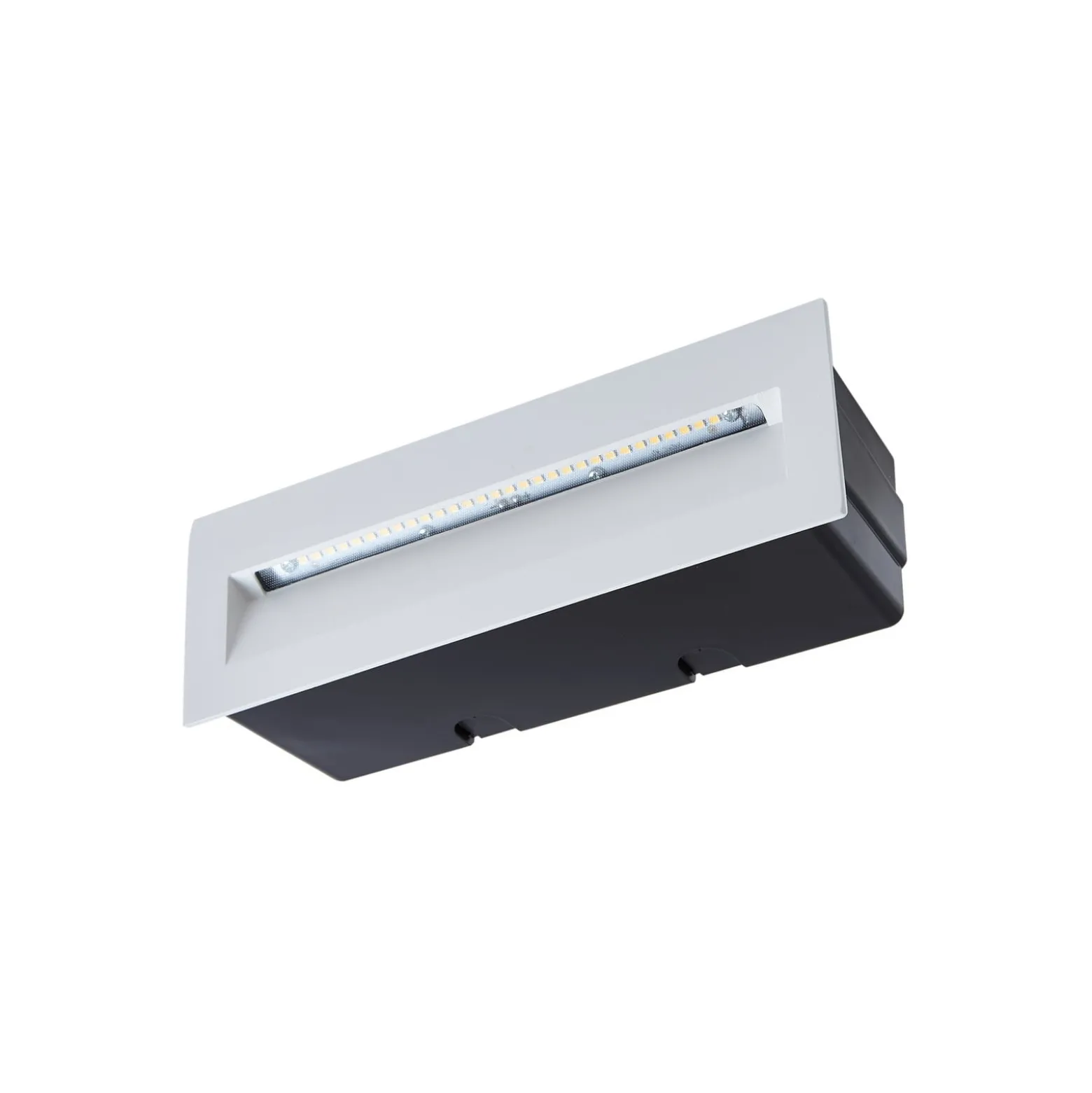 Lucande LED-Wandeinbauleuchte Loya, 23 x 8 cm, weiß, IP54