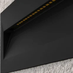 Lucande LED-Wandeinbauleuchte Loya, 23 x 8 cm, grau, IP54